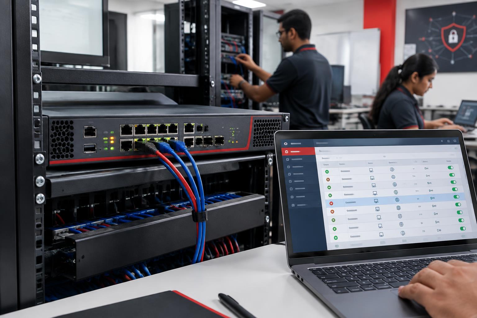Network firewall equipment and policy configuration lab
